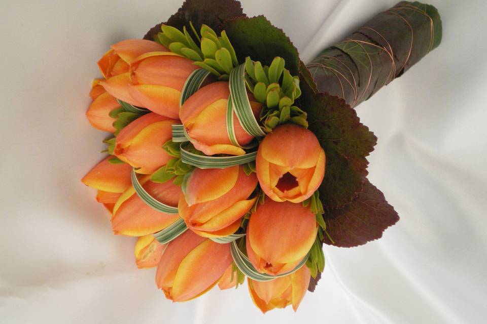 Tulipanes naranjas