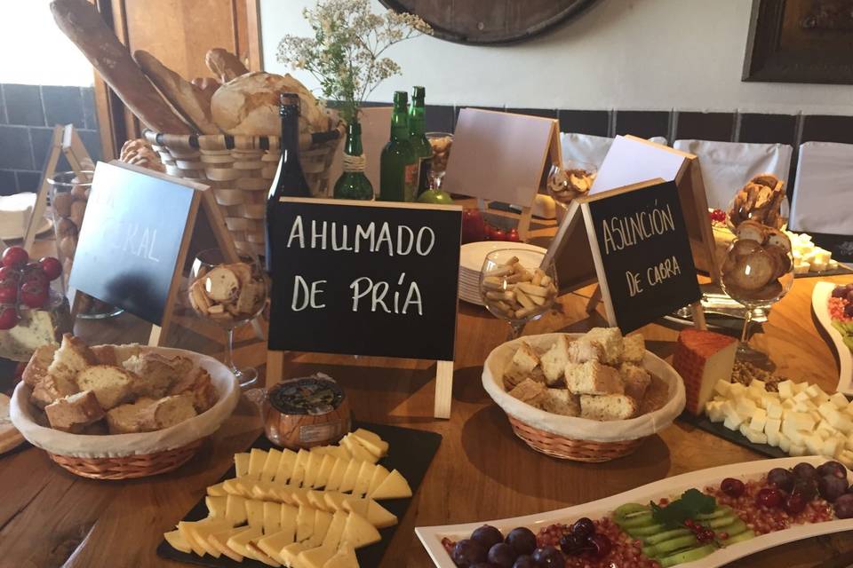 Mesa de quesos asturianos