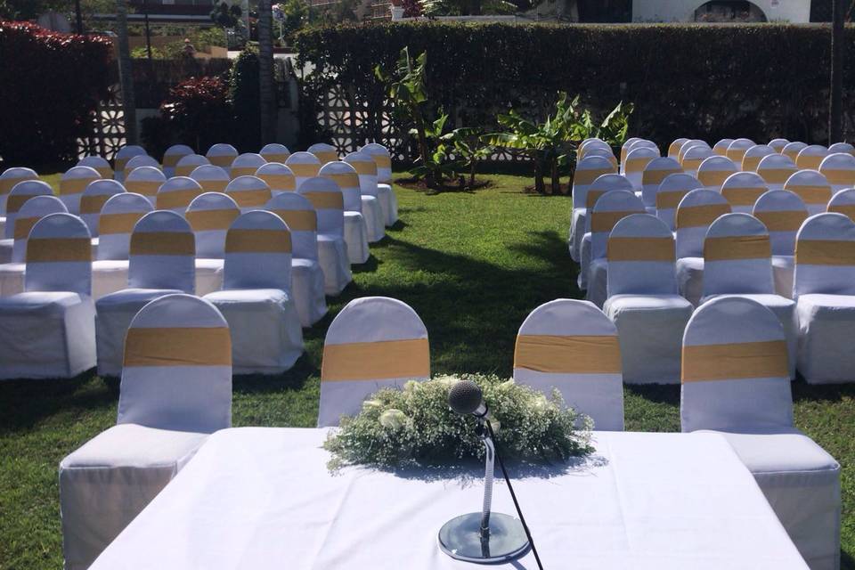 Ceremonia en exterior