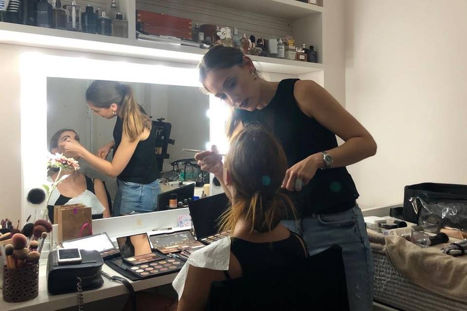 Prueba de maquillaje de novia
