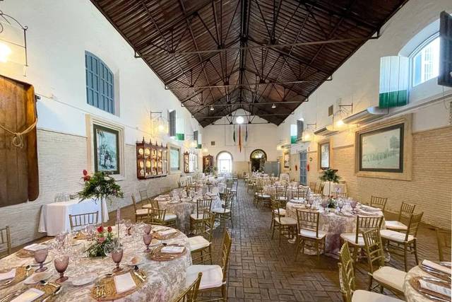 Bodega Lagar preparada para una boda