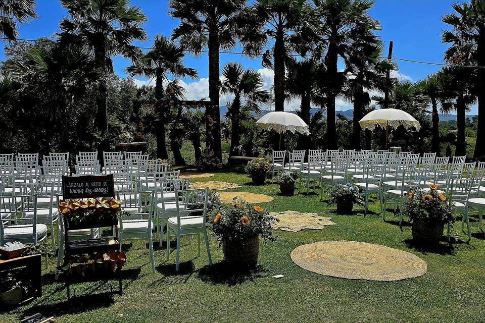 Celebración civil jardines