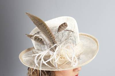 Sombrero blanco boda