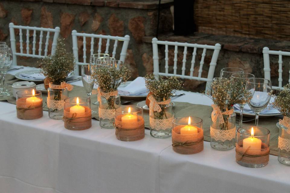 Detalle mesa novios