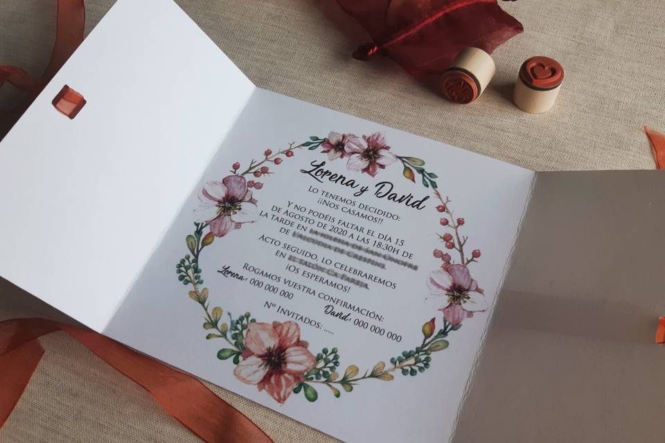 Invitación classic rose