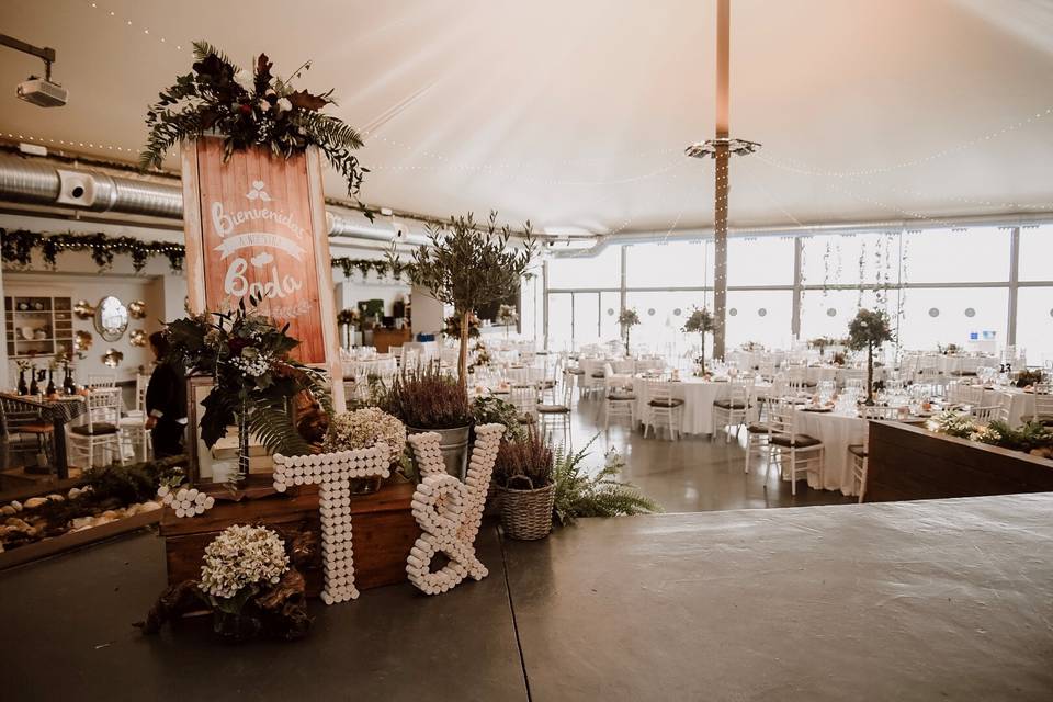 Detalle de mesa de boda