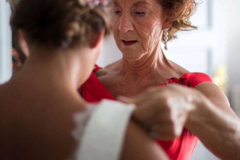 Preparativos de la novia