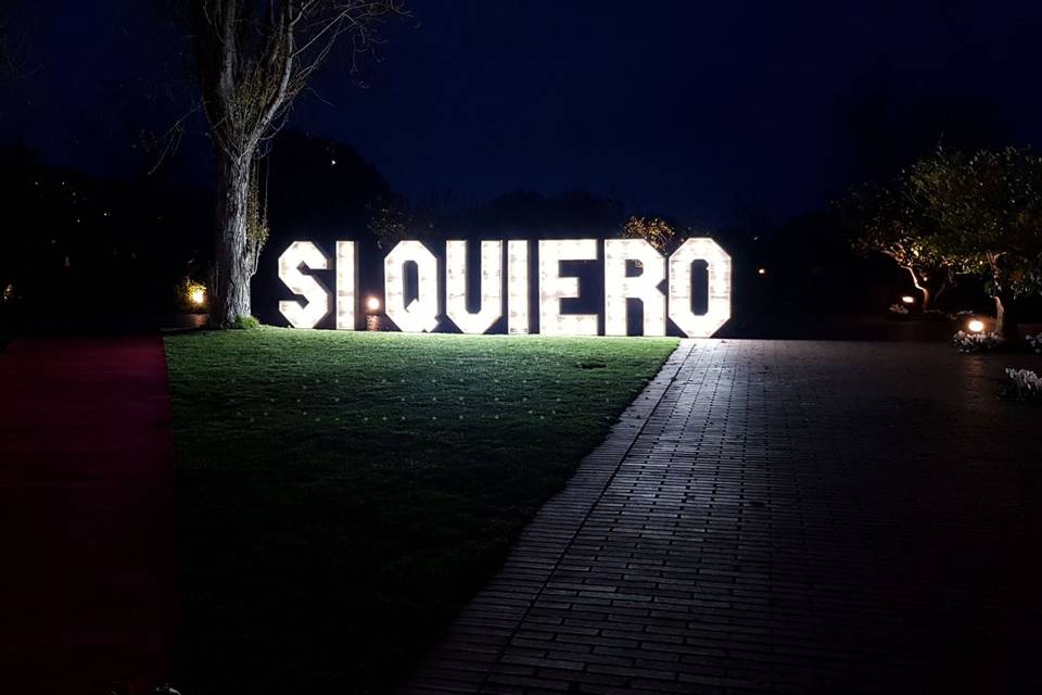 Letras con luces de alquiler para bodas y eventos. ilallum