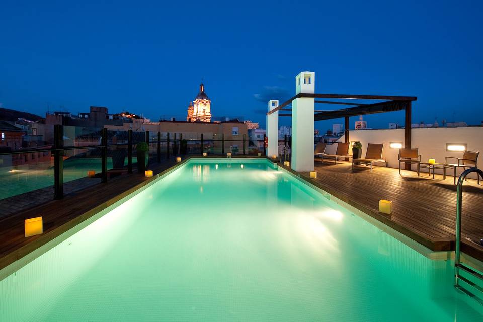 Piscina en el ático