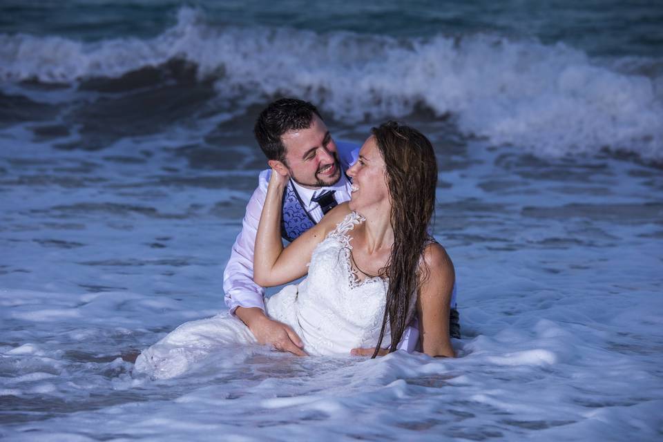 Postboda en la playa