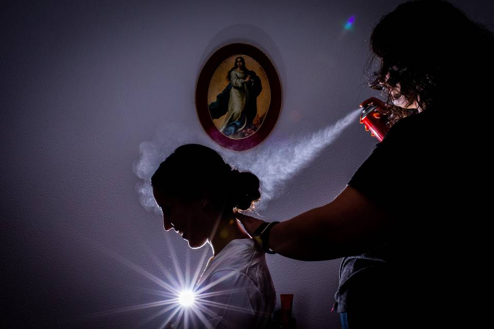 Preparativos de la novia