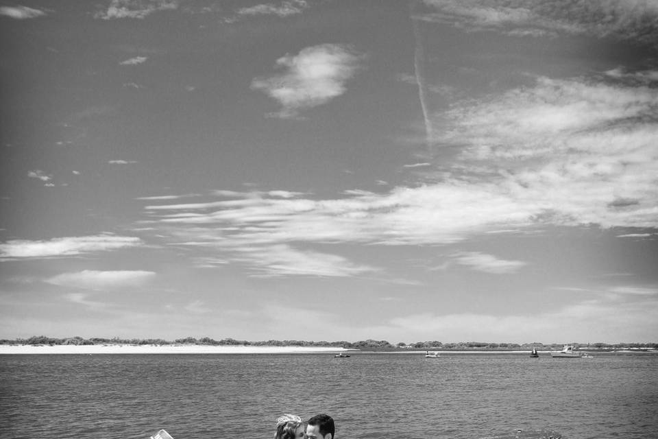Postboda en el mar