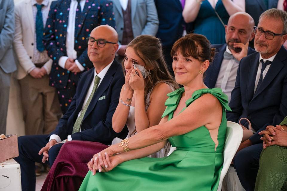 Emoción durante ceremonia