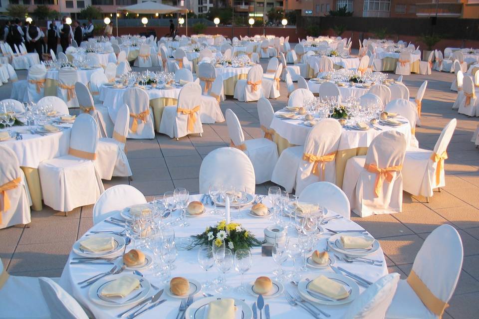 Boda en la terraza