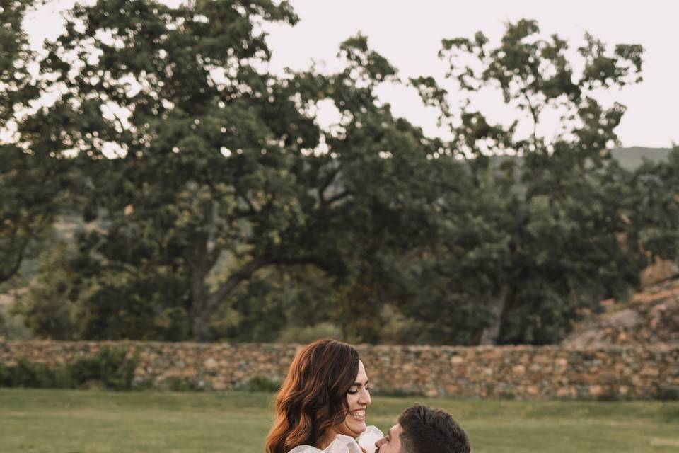 Novios fotografía pareja