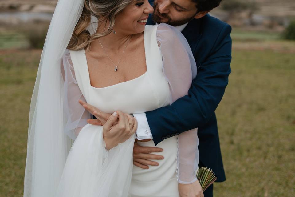 Pareja novios fotografía