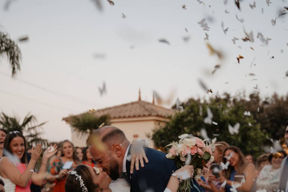 Arroz petalos novios