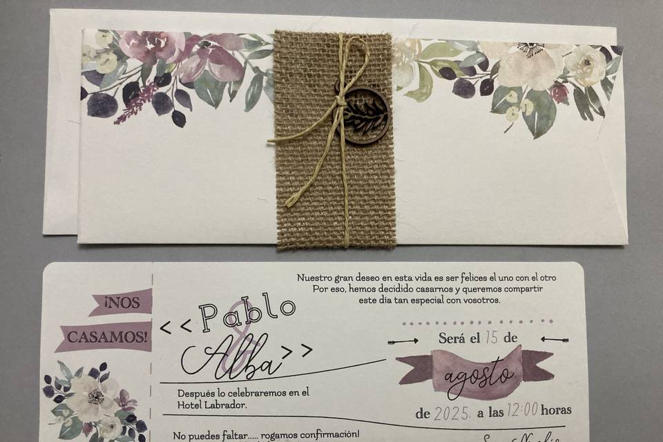 Invitación de boda