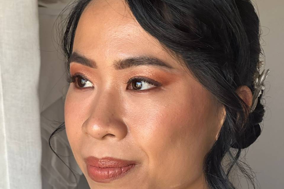 Maquillaje novia marron