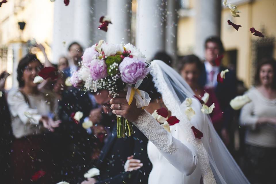 Salida de los novios