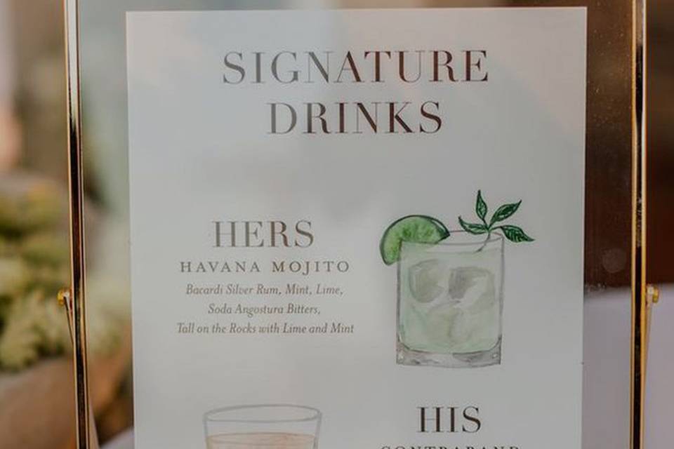 Diseño Menu de drinks