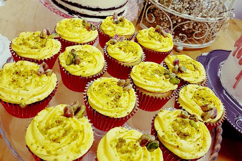 Cupcakes de pistacho y mango