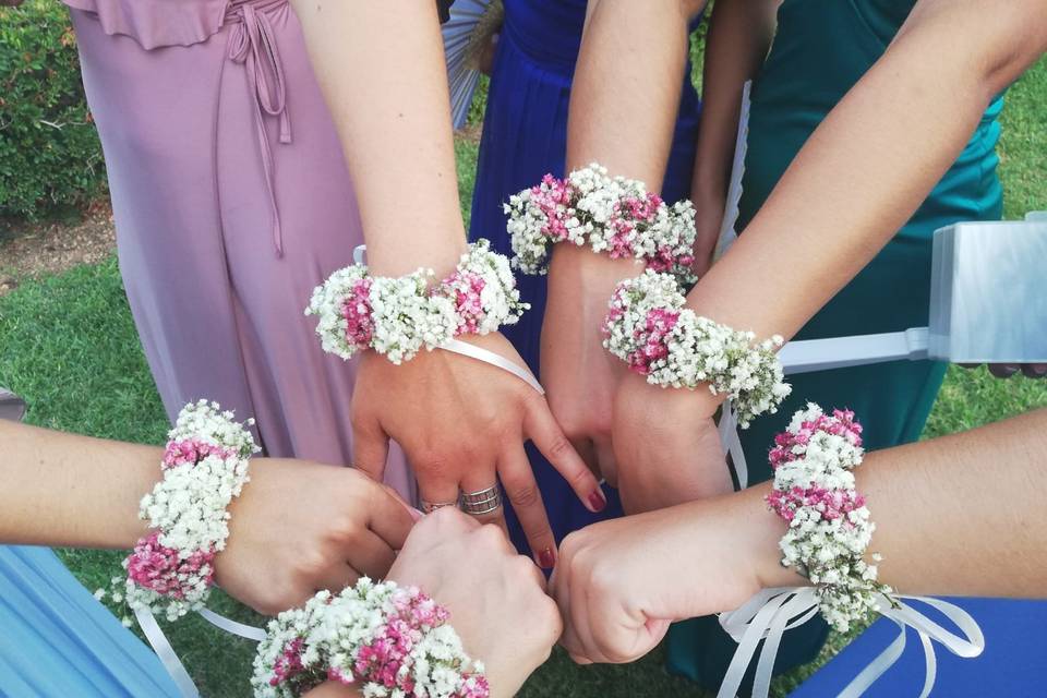 Pulseras florales