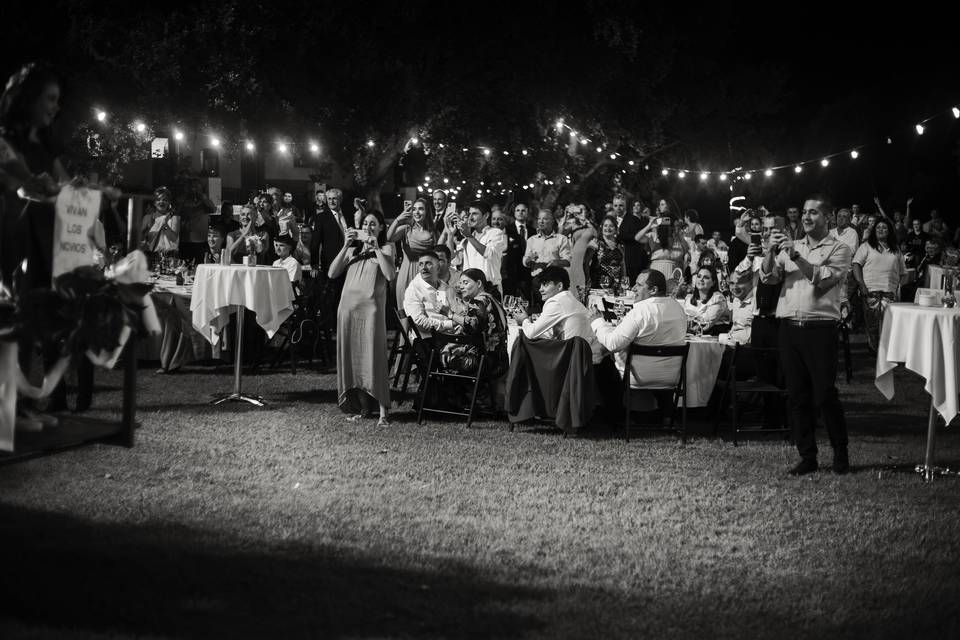 Aperitivo en los jardines