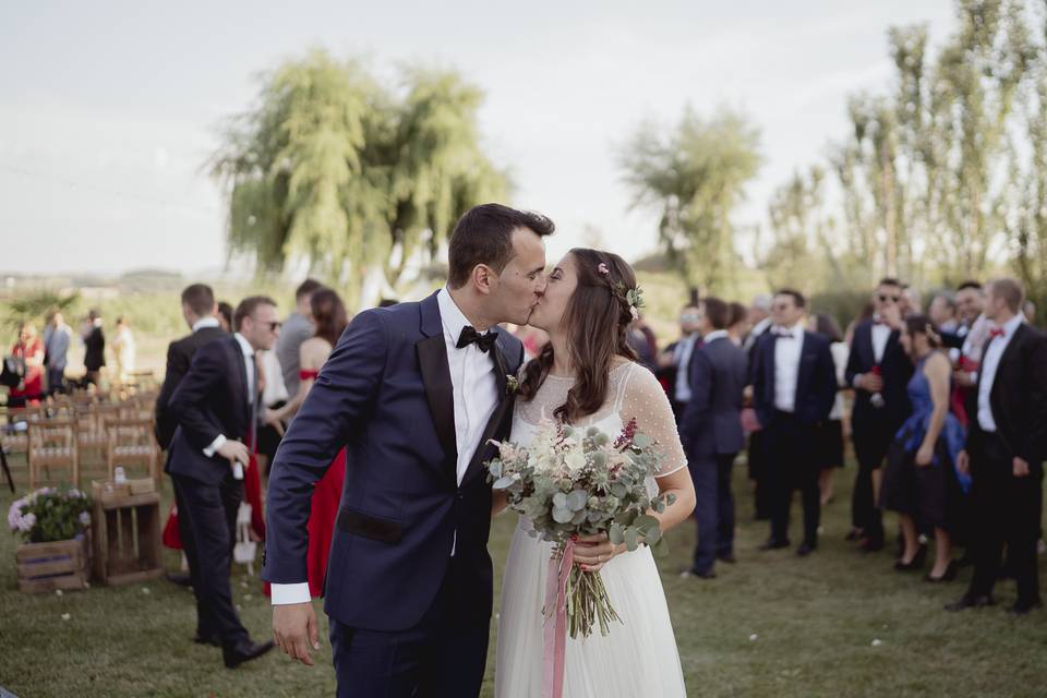 Besos al final de la ceremonia