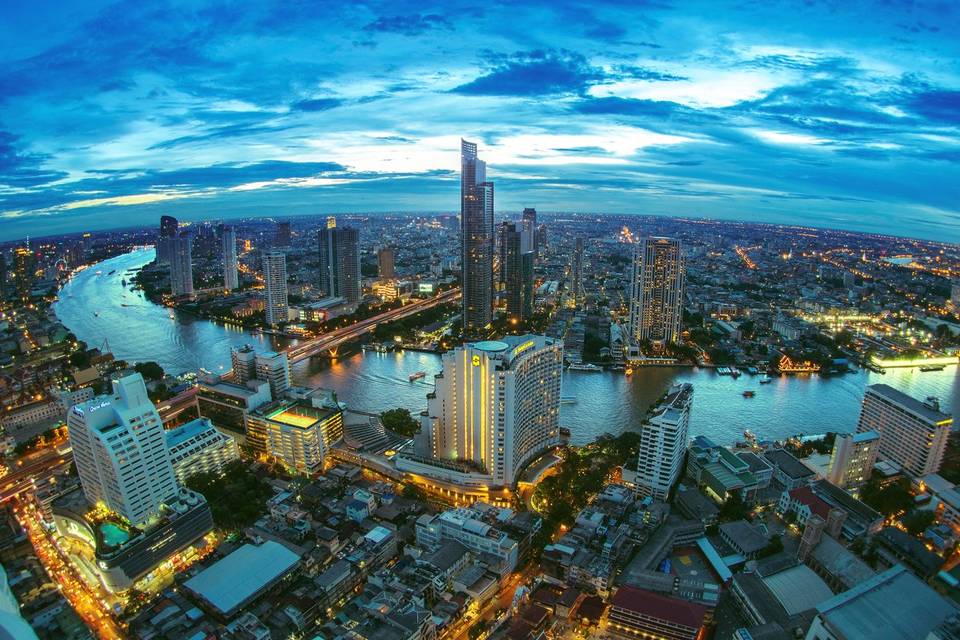 Mercado flotante en Bangkok