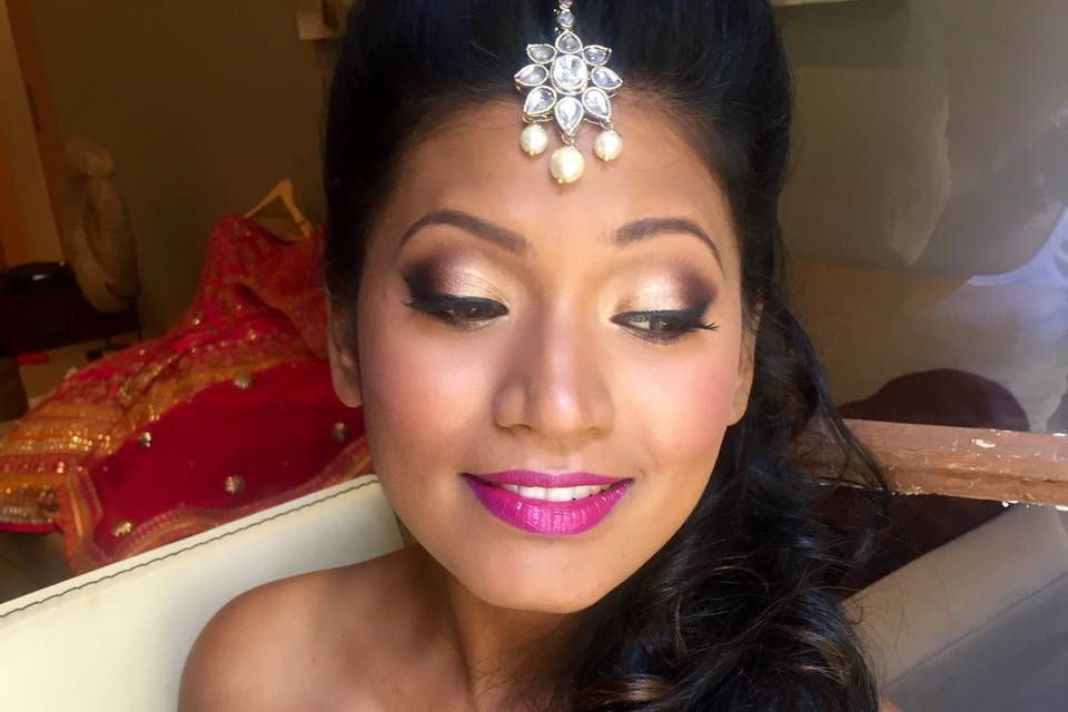 Maquillaje para novia hindú