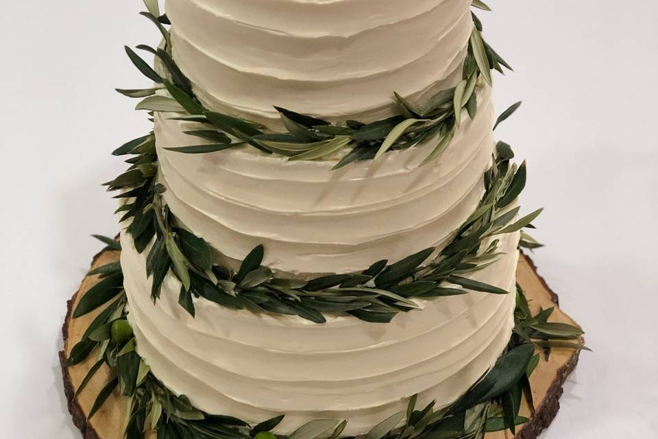 Tarta de boda rústica