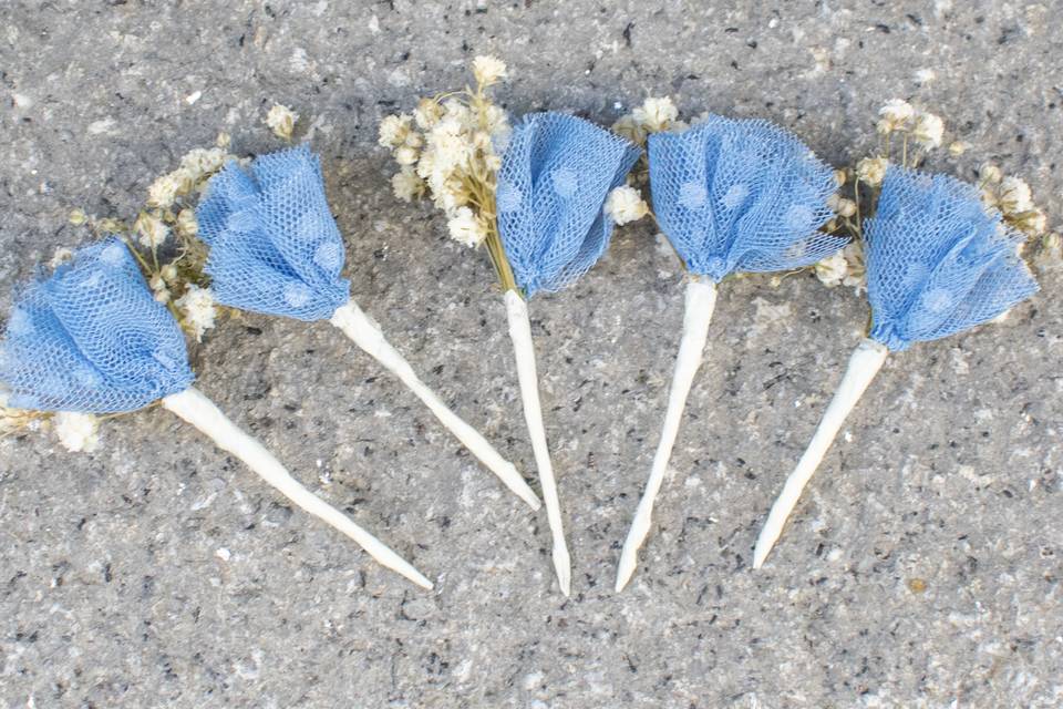 Flores de pelo decorativas