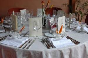 Detalle de una mesa de boda