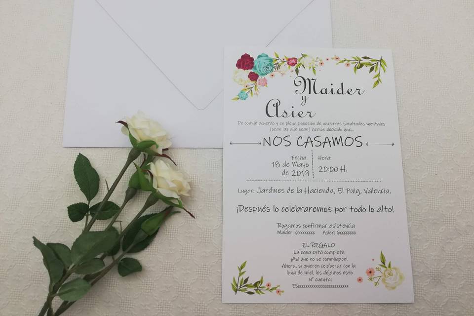 Invitación floral