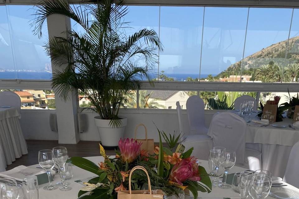 Boda con vista al mar