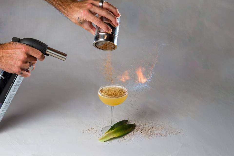 Dqiquiri de piña asada