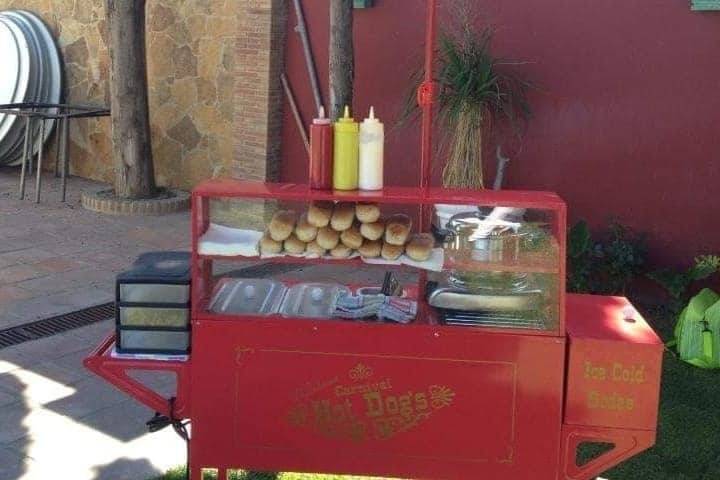 Carro Hot dog en la Tosca