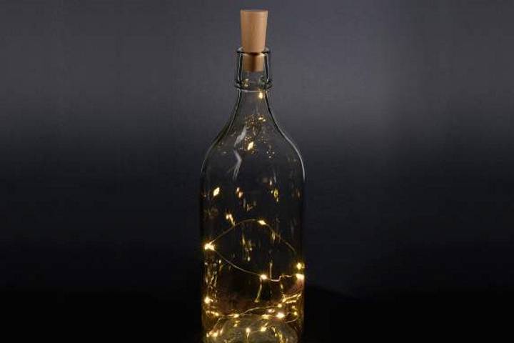 Corcho botella luces led