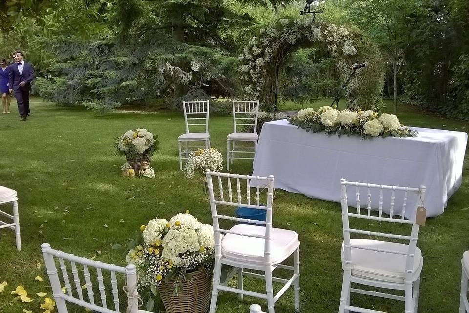 Boda en amarillo, damitas de honor