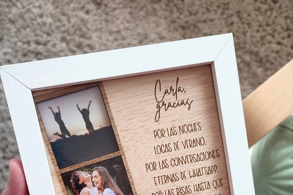 Marco con dedicatoria