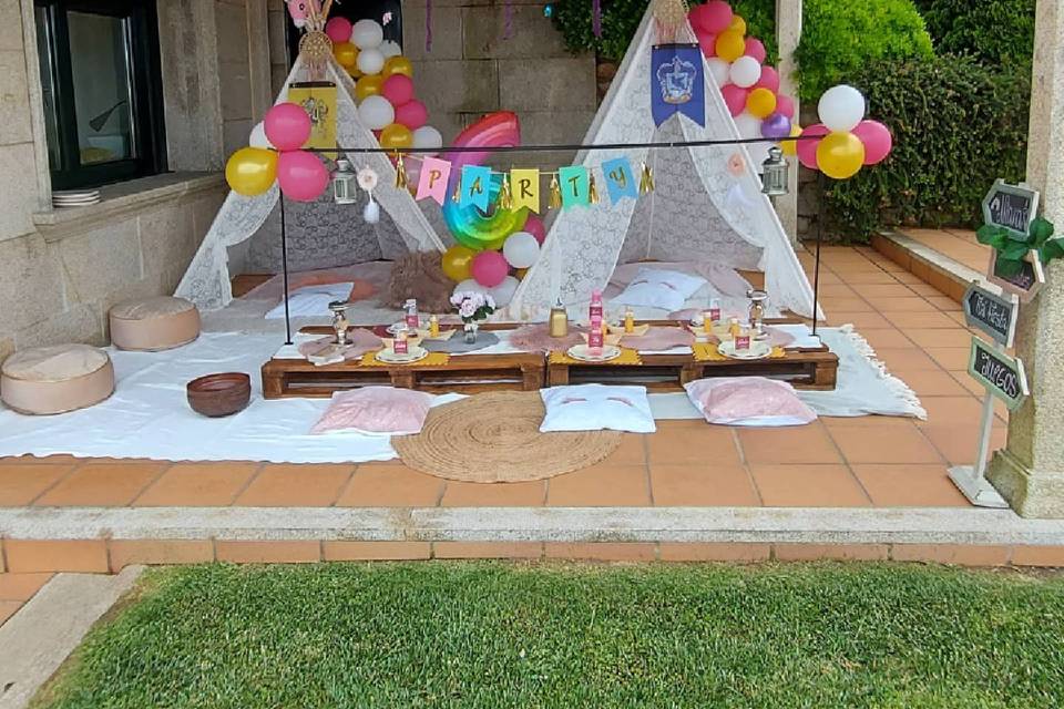 Zona infantil de tipis