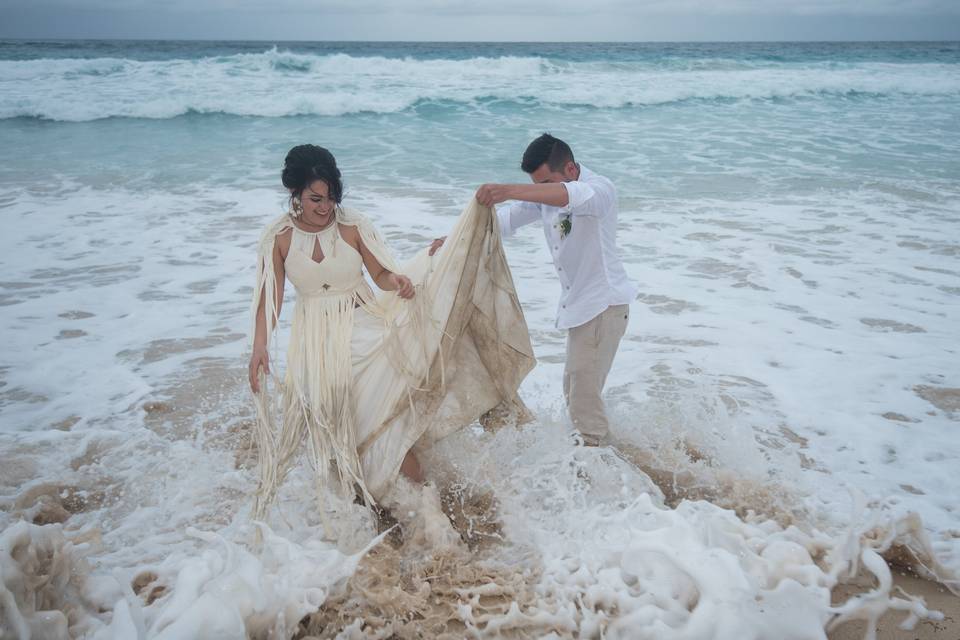 Sesión de novios trash the dress