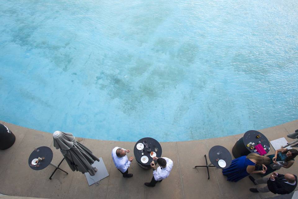 Terraza con nuestro lago