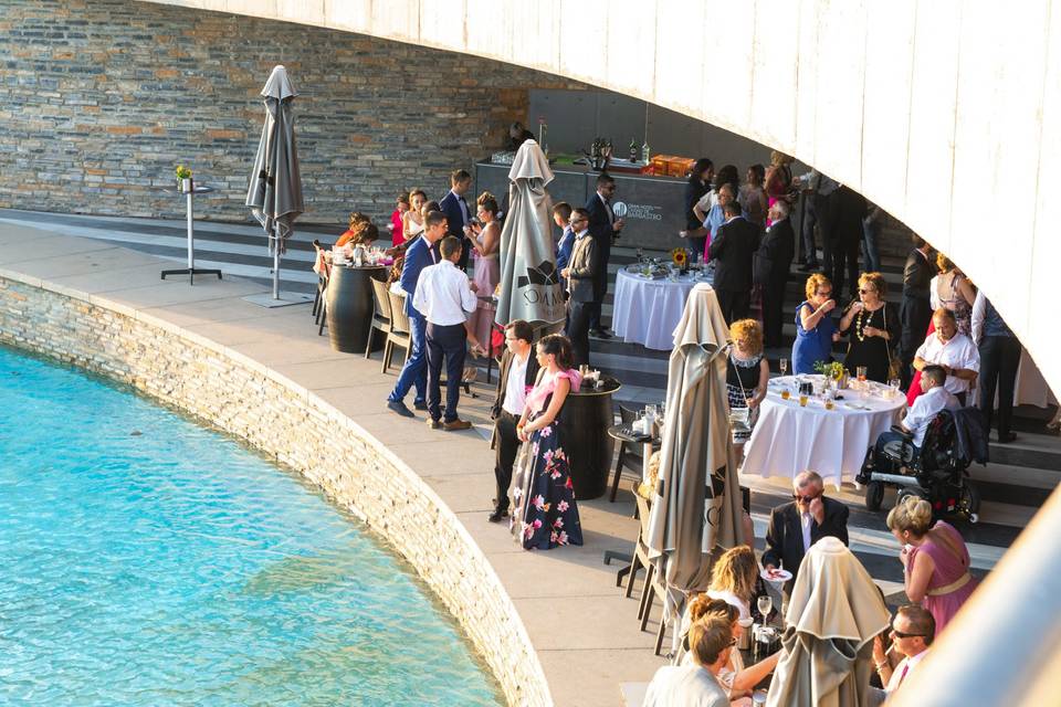 Aperitivo en la terraza