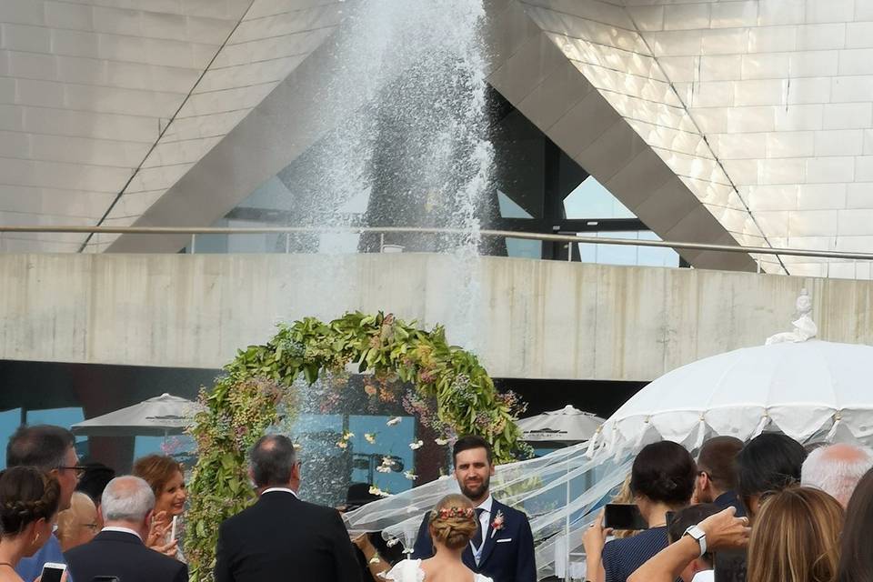 Entrada a la ceremonia