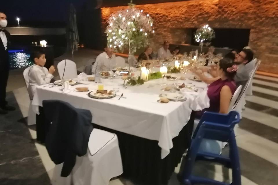 Cena en la terraza