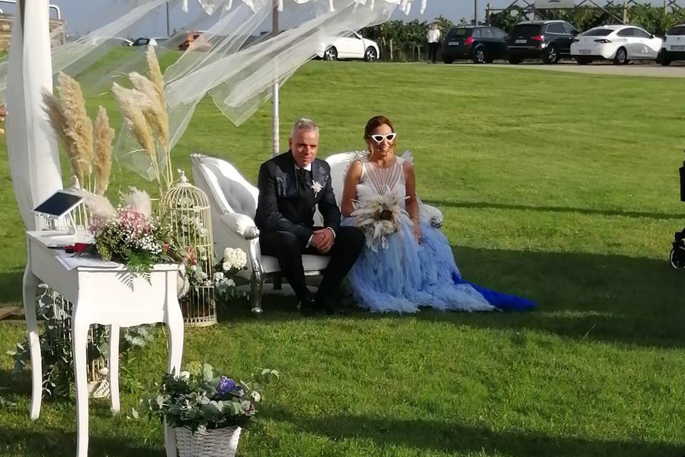 Novios en la ceremonia