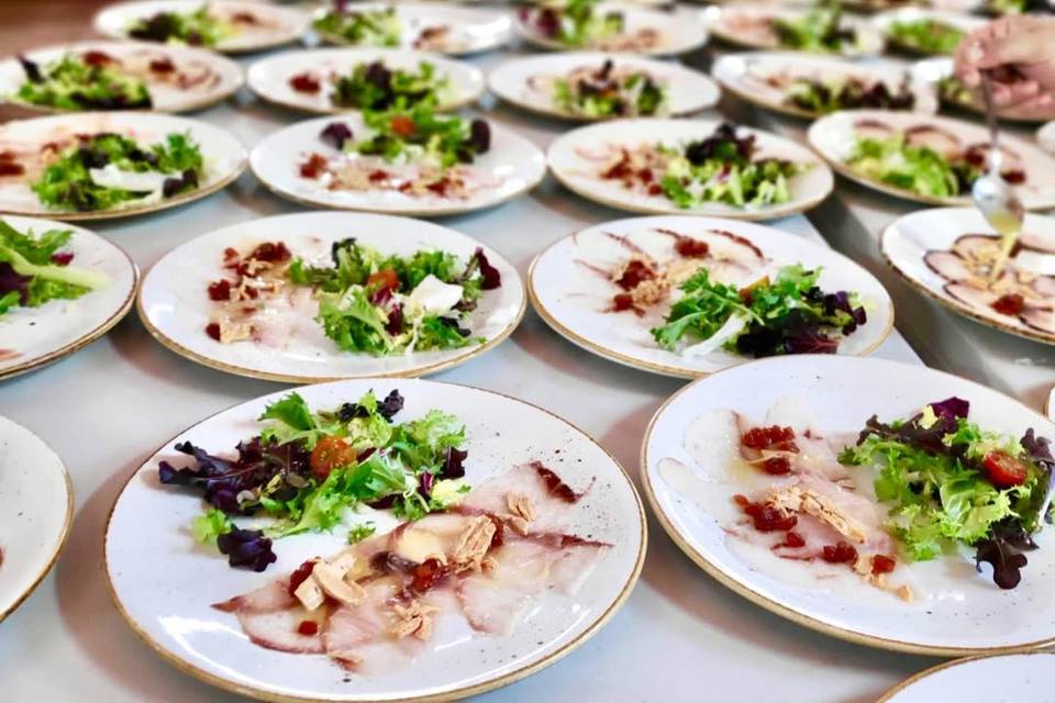 Carpaccio de pez limon