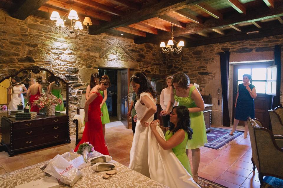 Preparativos de la novia